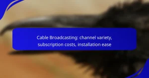 Cable Broadcasting: channel variety, subscription costs, installation ease