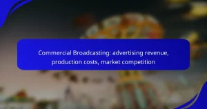 Commercial Broadcasting: advertising revenue, production costs, market competition