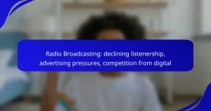 Radio Broadcasting: declining listenership, advertising pressures, competition from digital