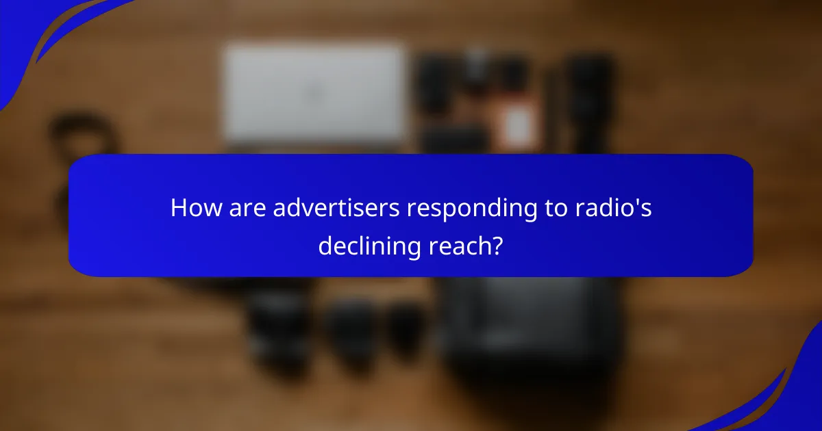 How are advertisers responding to radio's declining reach?